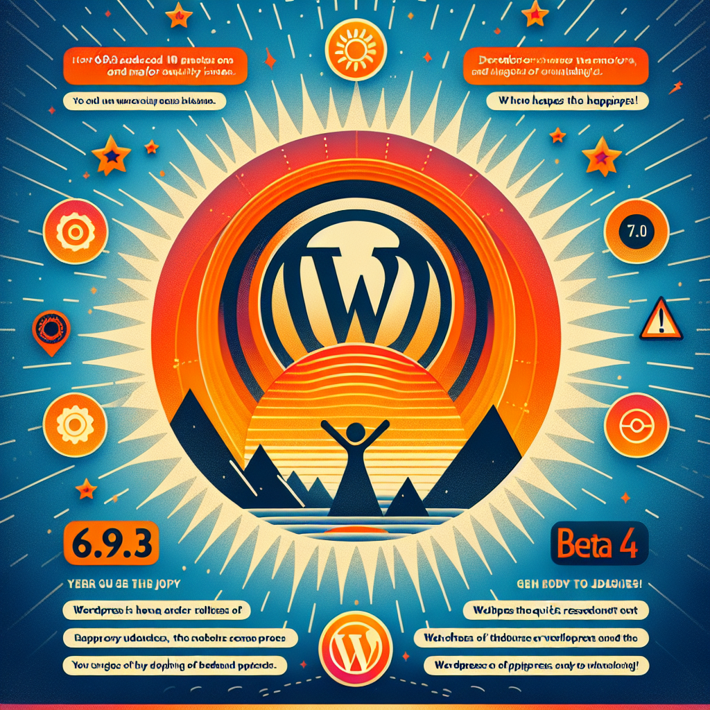 WordPress 6.9.3 y 7.0 beta 4: Caminos hacia la felicidad